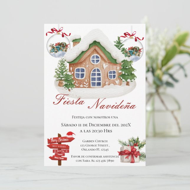 Julparty Inbjudan (Stående Fram)