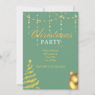 Julparty inbjudan kort, nedladdningsbart
