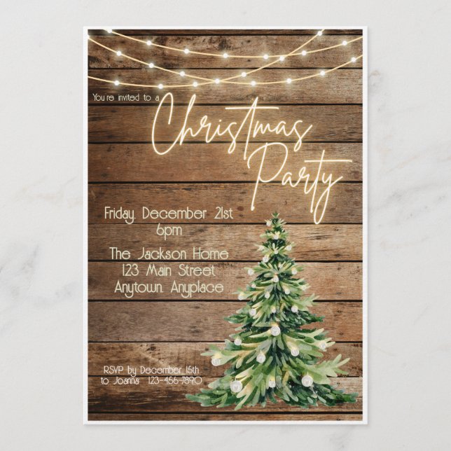 Julparty-inbjudan till bondgård inbjudningar (Framsida)