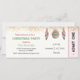 Julparty inbjudan, Xmas inbjudan