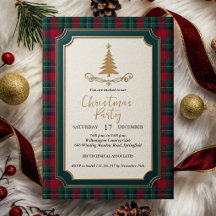 Julparty Invitation | Elegant Guld Jul