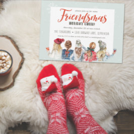 Julparty Invitation för Friendsmas Julkort