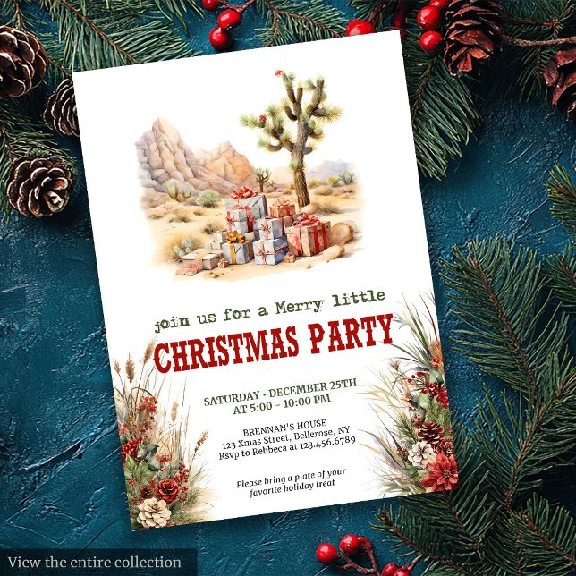 Julparty Invitation för Prairie Ranch Inbjudningar (Prairie Ranch Christmas Party Invitation)