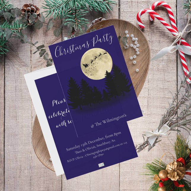 Julparty Invitation för Santaspotting Inbjudningar (Santa Sighting Christmas Party Invitation)