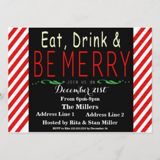Julparty Invitation Mall Candy Cane Template