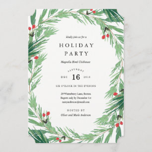 Julparty Invitation med Mistel Inbjudningar