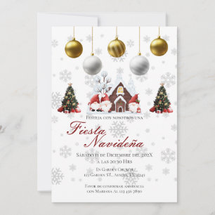 Julparty Invitation Posada Navideña Inbjudningar