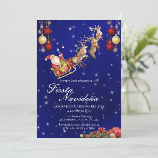 Julparty Invitation Posada Navideña Inbjudningar