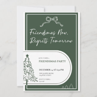 Julparty Invitation Vänner Julfest Inbjudan