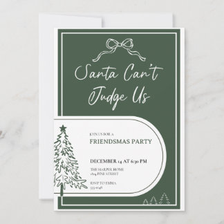 Julparty Invitation Vänner Julfest Inbjudan