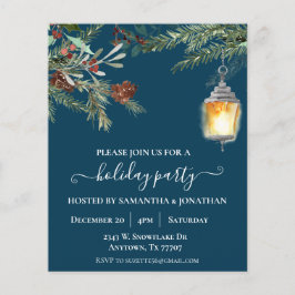 Julparty Jul Vinter Tall Droppe Flyer