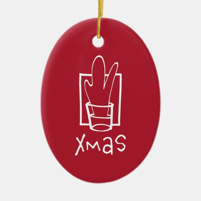 Julparty Julgransprydnad Keramik (Framsidan)