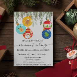 Julparty Julgransprydnadsbyte  Inbjudningar