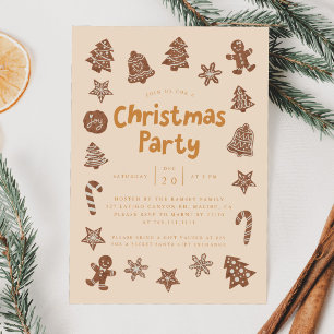 Julparty Julkakao Gul Inbjudningar