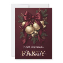 Julparty Julmiddag Burgundy Guldslinga