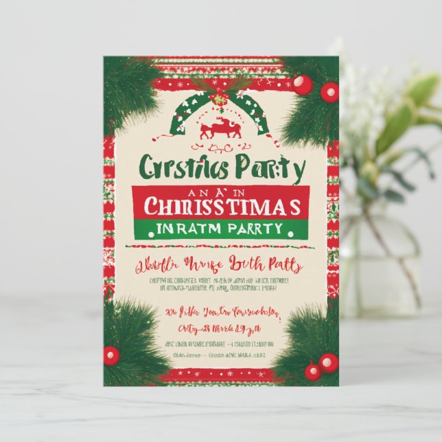 Julparty Kort (Stående Fram)