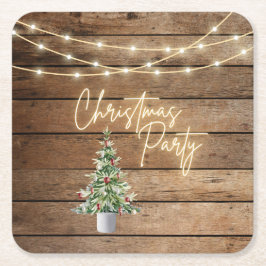 Julparty på bondgården underlägg papper kvadrat