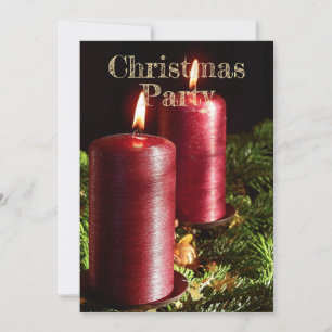 Julparty Röda Ljus Vinterlov Inbjudningar