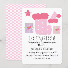 Julparty Rosa Mix Höjdtema Inbjudningar