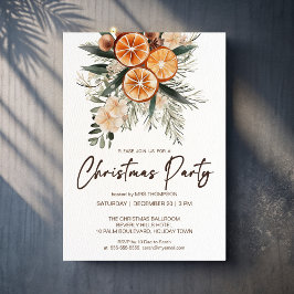 Julparty rustika torkade apelsiner botanisk inbjudningar