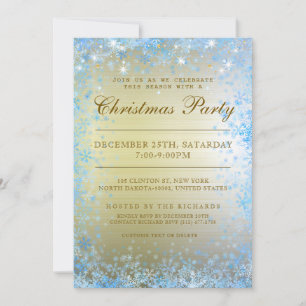 Julparty Snöflinga Glitter Glitter Stjärnor Inbjudningar