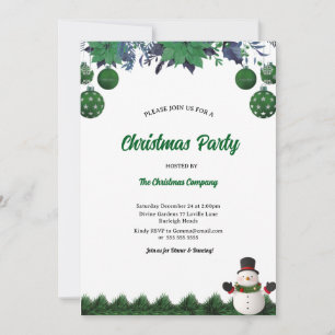 Julparty Tomte Modern i Grön Inbjudan