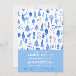 Julparty Vacker akvarell Inbjudningar