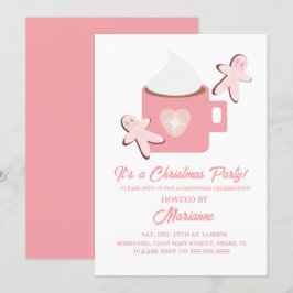 Julparty Varm Kakao Mugg Gingerbread Inbjudningar