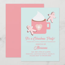 Julparty Varm Kakao Mugg Pepparkakor Rosa