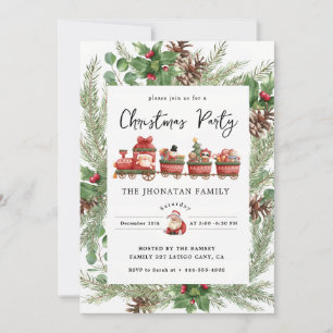 Julparty Vinter Botanisk Inbjudan