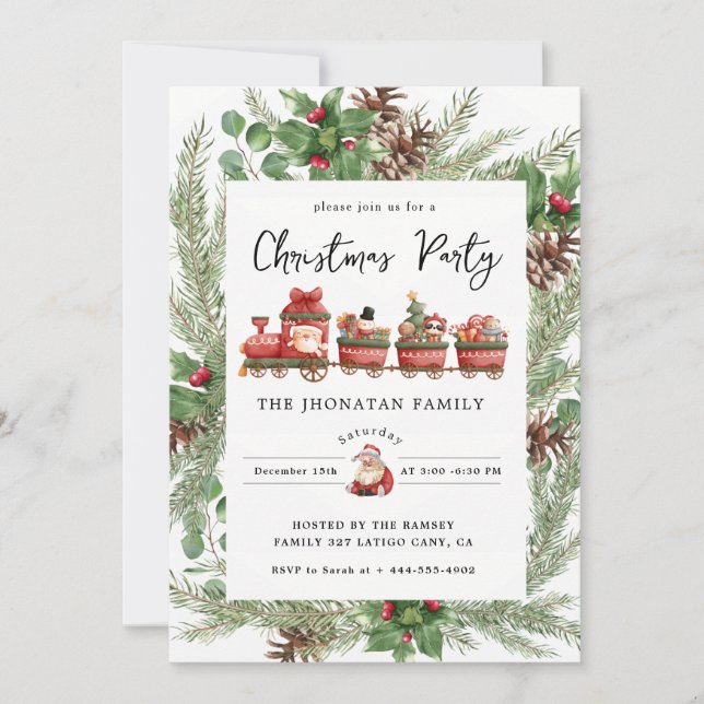 Julparty Vinter Botanisk Inbjudan (Framsida)