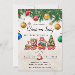 Julparty Vinter Botanisk Inbjudan