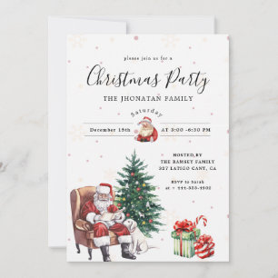Julparty Vinter Botanisk Inbjudningar