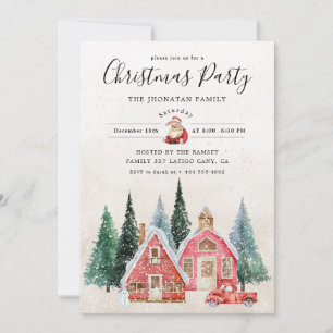 Julparty Vinter Botanisk Inbjudningar