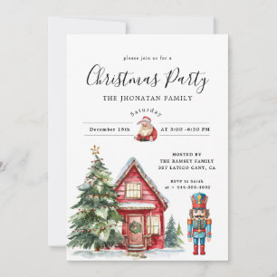 Julparty Vinter Botanisk Inbjudningar