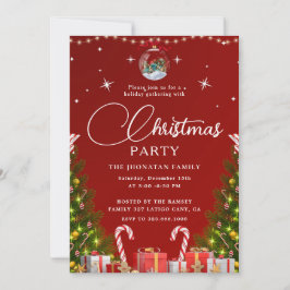 Julparty Vinter Botanisk Inbjudningar