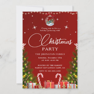 Julparty Vinter Botanisk Inbjudningar