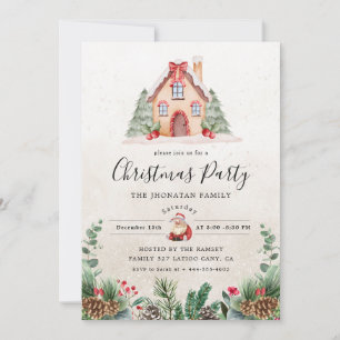 Julparty Vinter Botanisk Inbjudningar