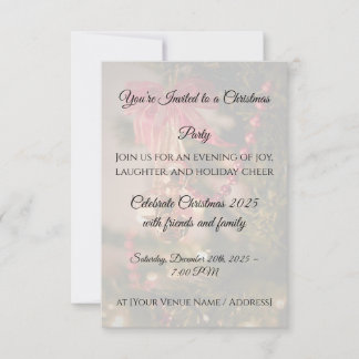Julpartyaj invitation Anpassa Tack Kort