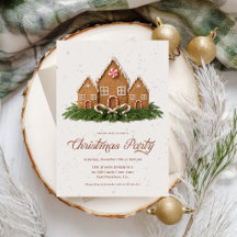Julpartyinbjudan | Pepparkakshus & K