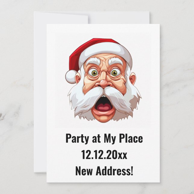 Julpartyinbjudan till ny adress inbjudningar (Framsida)