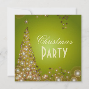 Julpartyinbjudningar, champagne bubblar inbjudningar