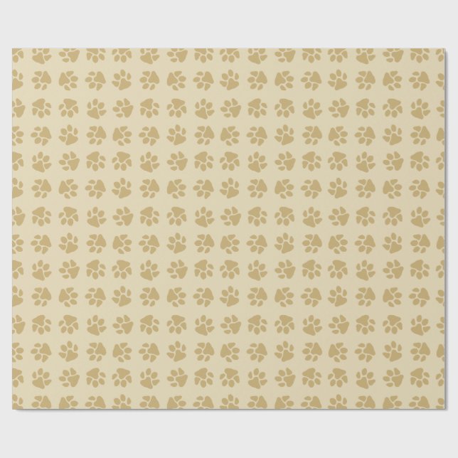 Julpaws Vintage Guld Presentpapper (Platt)