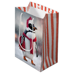 Julpenguin med rödscarf