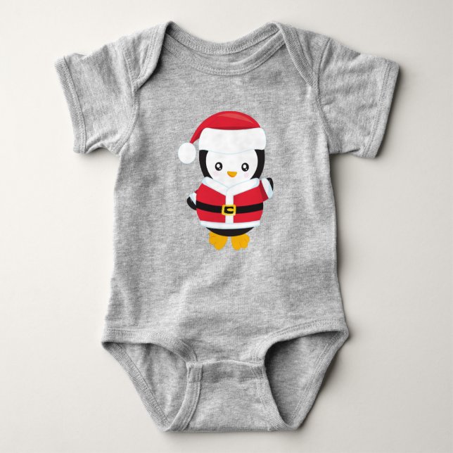Julpenguin, Penguin med Santa Hat, Bälte T Shirt (Framsida)