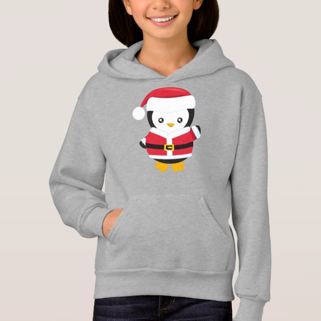Julpenguin, Penguin med Santa Hat, Bälte T Shirt (Framsida)