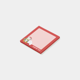 Julpenguin sitta med snö bollar post-it block