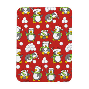 Julpenguins bakgrund magnet
