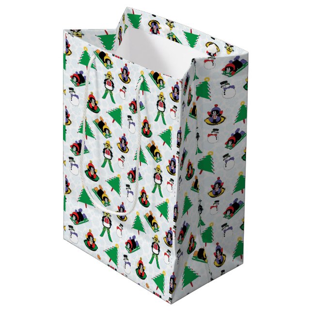 Julpenguinskidåkning (Framsidan Vinklad)