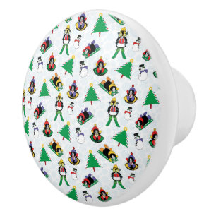 Julpenguinskidåkning Knopp